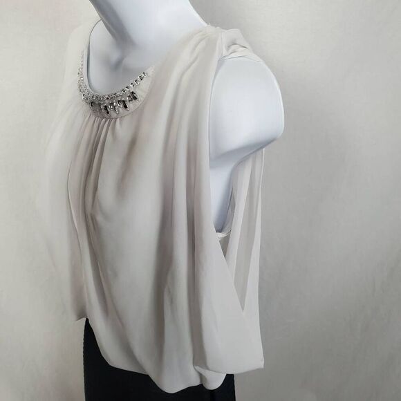 London Times 10 Black/White Fitted Dress - Picture 12 of 15